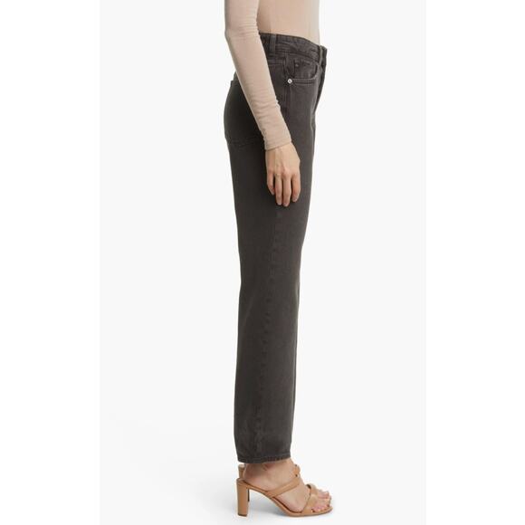 AG Alexxis High‎ Waist Straight Leg Jeans 90's Faded Black  Size 25 - Picture 2 of 9